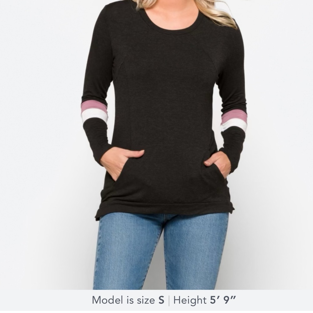 Long sleeve T-Shirt with front pocket